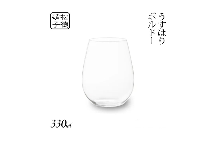 松徳硝子 うすはり 葡萄酒器 ボルドー（単品）