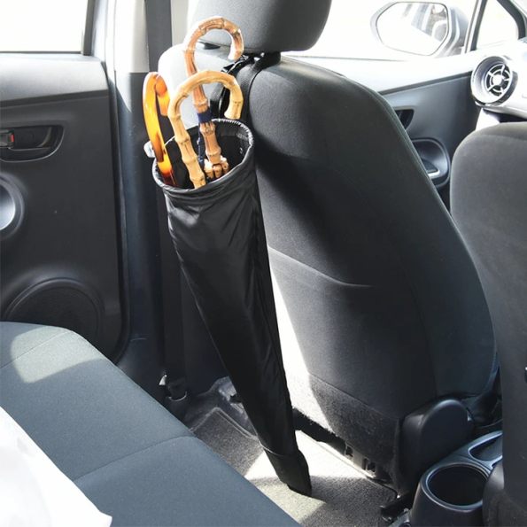 【濡れた傘を素早く傘を収納】bon moment 傘がサッと入れやすい リング付 車用傘ホルダー