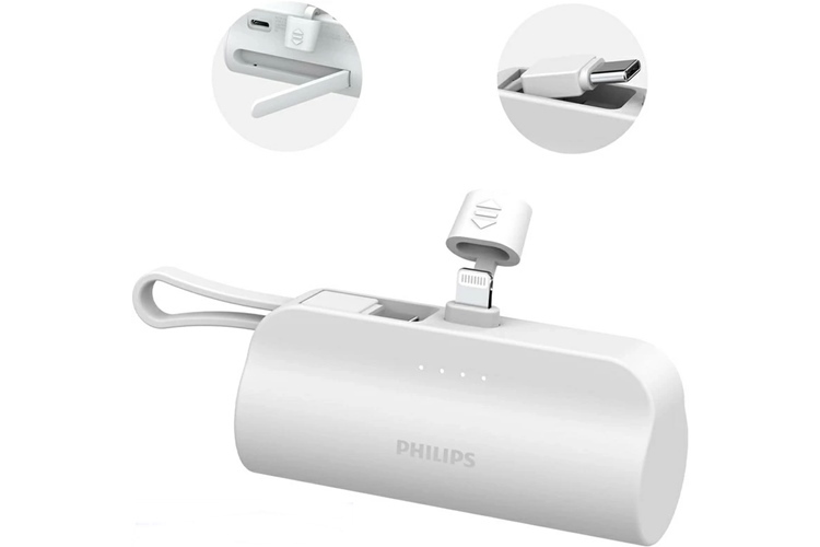 Philips モバイルバッテリー 4800mA大容量 【6つの保護機能搭載/隠しスタンド付き】