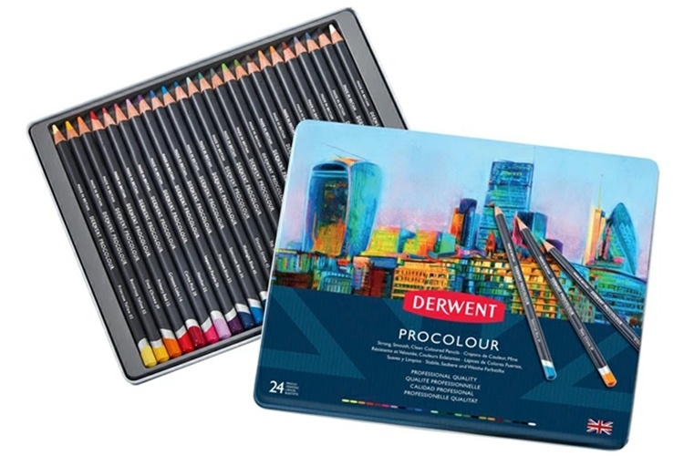 4. DERWENT プロカラー24色セット【精密な描写ができ思い通りの色を表現】