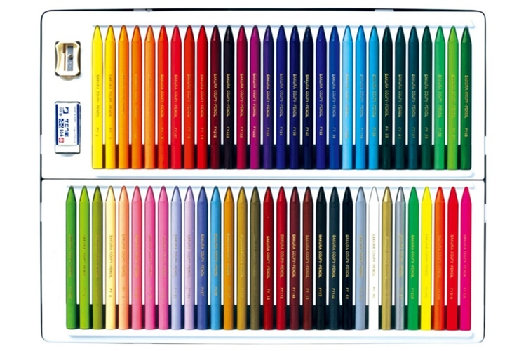 12. サクラクレパス クーピーペンシル60色（缶入り）【クレヨンがもつ発色の美しさを生かした新しいタイプ】