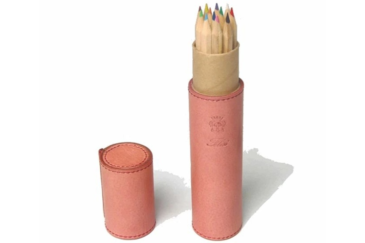22. Felisi 色鉛筆＆レザーケース アンティークピンク【珍しくコレクター必見の逸品】