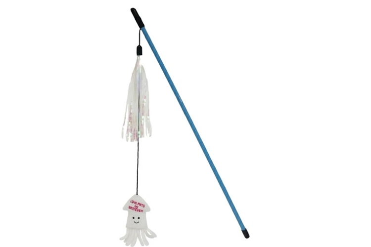 2. ベストエバージャパン Cat Teaser Squid｜ネコジャラシ イカ【おやつ用ポケットが備わり愛猫の好奇心を引きつける】