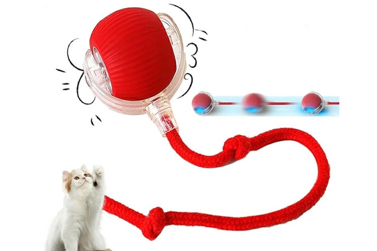 9. 猫おもちゃ 電動ボール【起動から5分後に自動休止し刺激により再度動く】