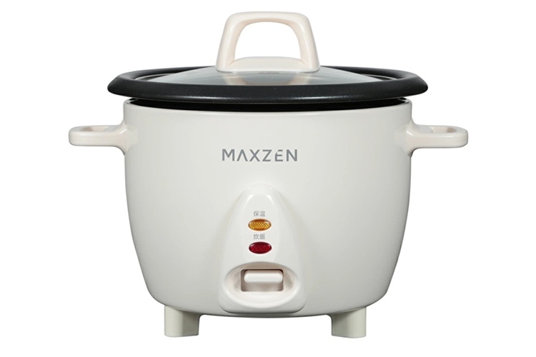 23. MAXZEN 3合炊飯器 MRC-TX301【ガラス製のふたにより炊飯時の様子が外から見える】