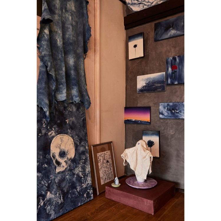 守谷史男、跡－07・85、希少な画集より、新品高級額・額装付 漆喰と藍で世界を描く守谷怜太の選ぶ、“つくり手の温度を感じるギフト”