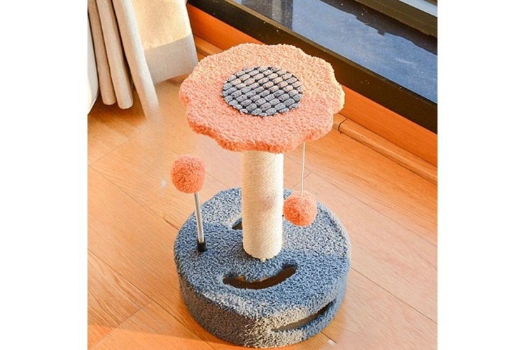 猫 爪とぎ ポール型・キャットタワー一体型