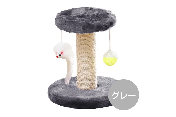 10. キーテイル 小型爪とぎポール【子猫から老猫まで使いやすい設計】