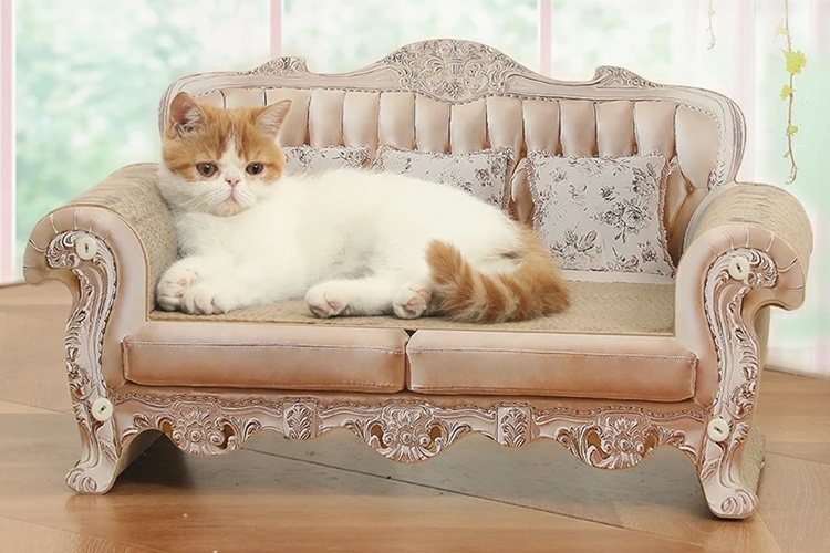 19. 爪研き ペットベッド ソファー型 【愛猫の寝床になる爪とぎ / 高密度ダンボール仕様】