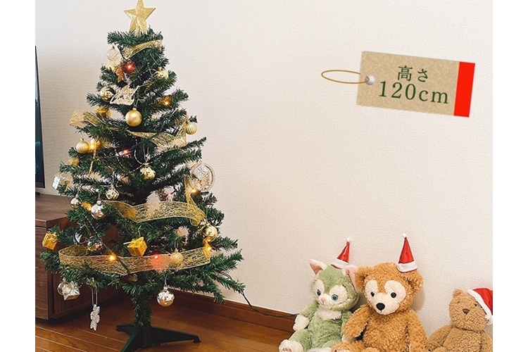 5. タンスのゲン クリスマスツリー オーナメント&LEDセット【11種の豪華なオーナメント付き】