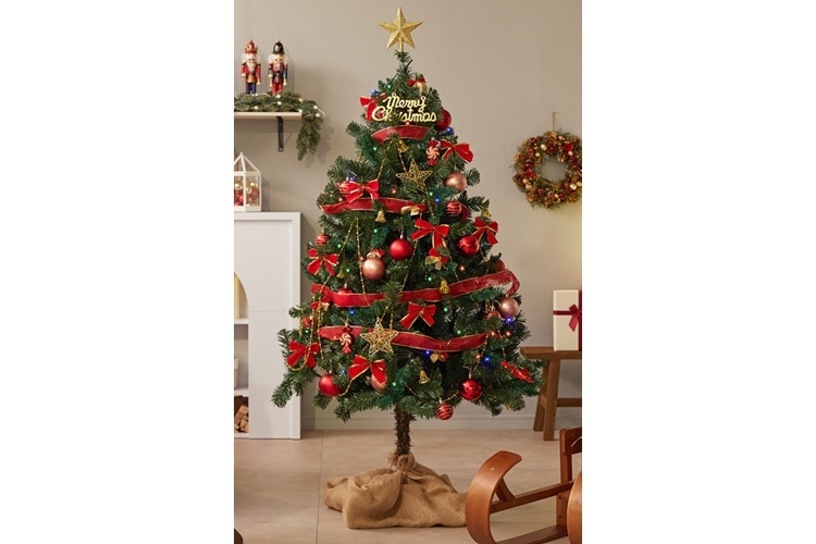 14. LOWYA クリスマスツリー オーナメントセット 150cm【王道のクリスマスツリーセット】