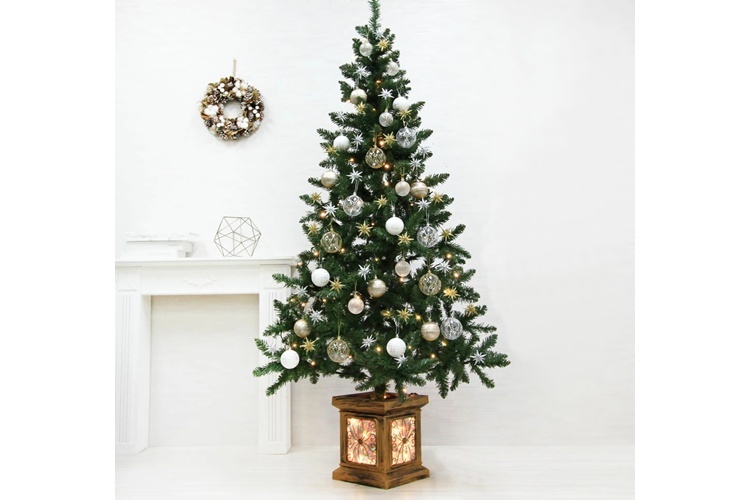 19. フィルムポットツリー ベツレヘムの星 210cm【脚部のポットがステンドグラスのような仕様】