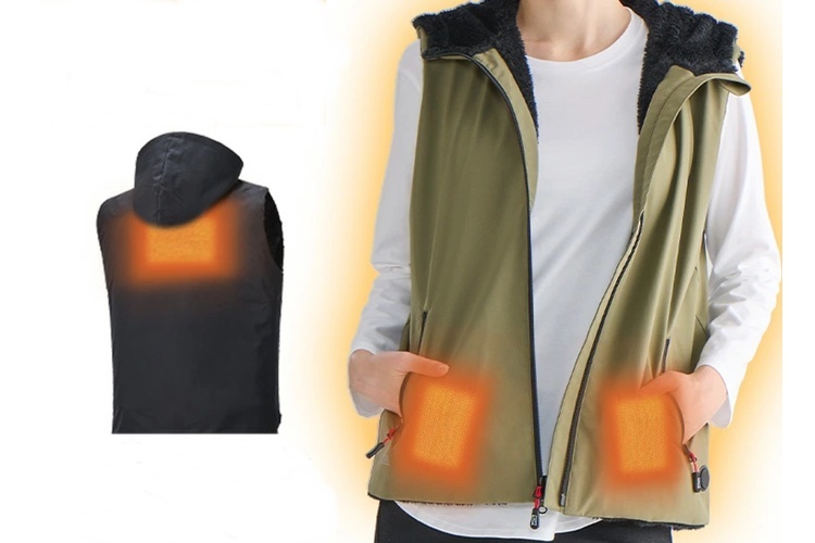 撥水防風フーディーボアヒートベスト FC21615 【多彩なコーデになじむデザインが魅力】