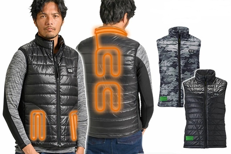 Ｗスイッチヒートベスト バッテリーセット【両面・片面を選択して使用できる】