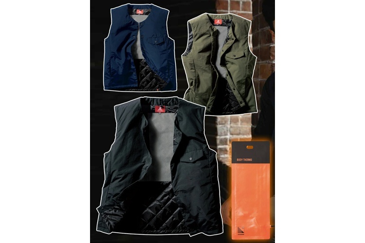 電熱防寒シリーズ 54372 インナーベスト 電熱ヒーターシート リチウムイオンバッテリー フルセット【寒い季節の作業に最適なベスト】