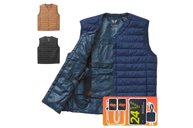 雷神服＋発熱ユニット＋バッテリーセット【優れた保温性を発揮し寒い冬に重宝】