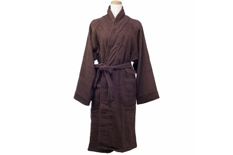 SMART COLLECTION 高級パイル地 バスローブ（ダークブラウン）【気分をワンランク格上げ】