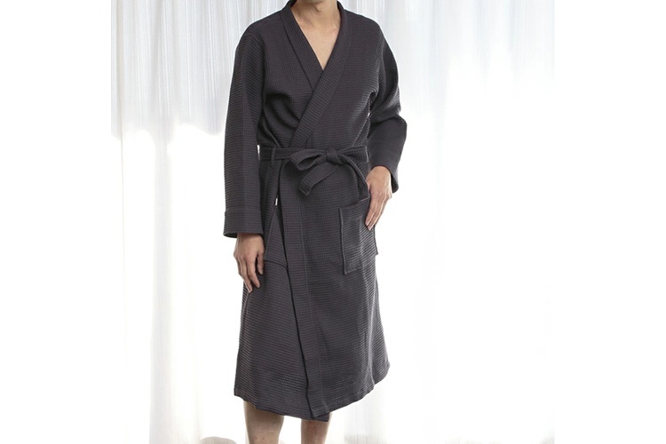 Azurと共同開発 中厚地ワッフル織り バスローブ【タオル発祥の地とされるトルコの老舗と共同開発】