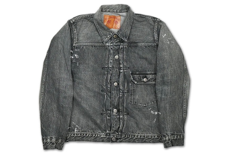 「FULLCOUNT（フルカウント）」Type 1 Black Denim Jacket Dartford Splat