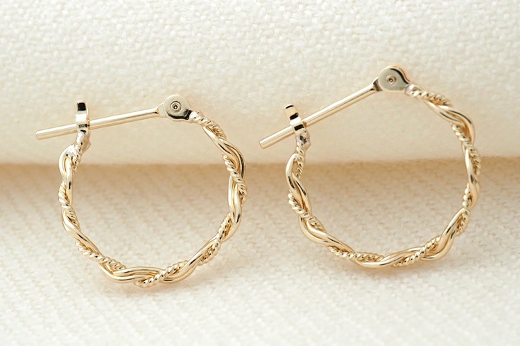 フープピアス 18k 18金