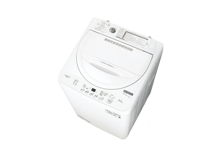 全自動洗濯機 5.5kg 縦型 洗濯機ES-GE5J ホワイト