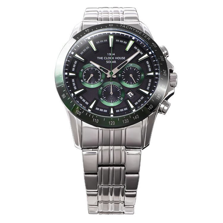 ザ・クロックハウス BUSINESS CASUAL ソーラークロノグラフ　MBC1003-BK7A