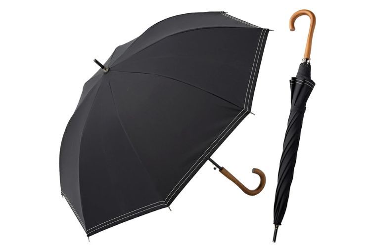 18. 日傘 長傘 完全遮光 晴雨兼用 55cm