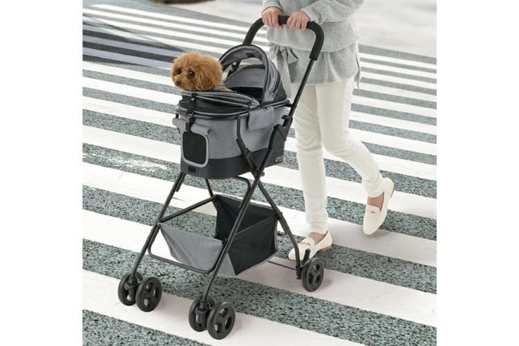 7. Richell ペットカート ミニモ グレー