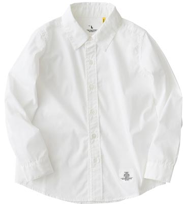 子供服のベーシックな白シャツ