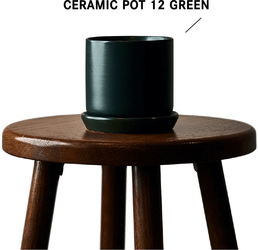 CERAMIC POT 12 GREEN