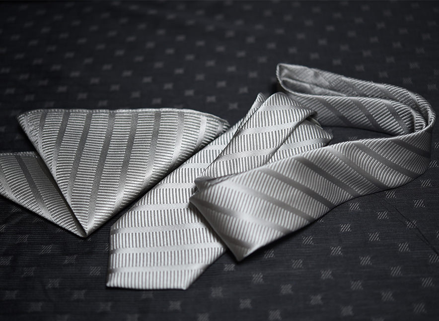 シルク 日本製 ネクタイ＆ポケットチーフ
