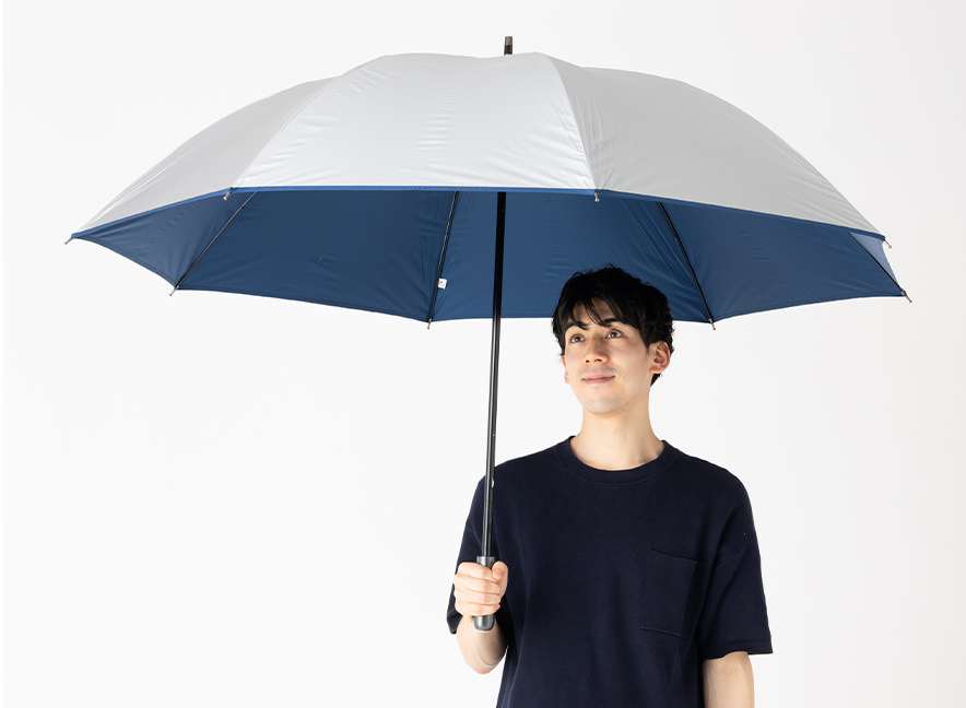 シルバーキングサイズ手開き傘 80cm ネイビー 4,990円