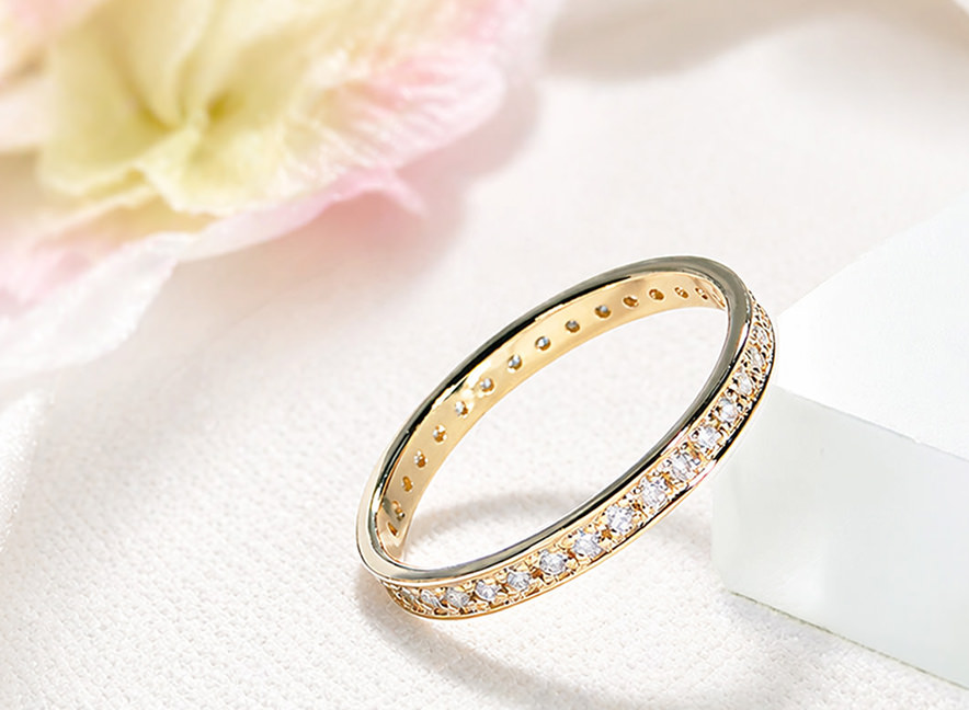 K18イエローゴールド ダイヤモンドフルエタニティリング0.30ct 92,400円